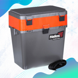 Ящик рыболовный зимний Helios двухсекционный 19 л цв серо-оранжевый