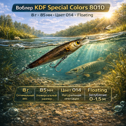 Воблер KDF Спэшл колорс/Special colors 8010 8 гр 85 мм цв 014